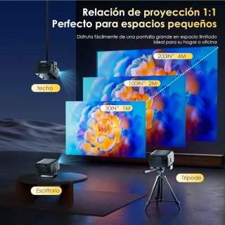 Proyector con WiFi 6 Support 4K 1080P