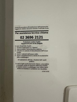 Scaldabagno a gas Bosch interno