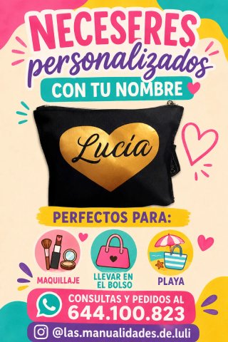 Neceser personalizado con nombre
