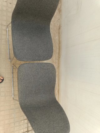 Juego de 2 sillas de comedor grises