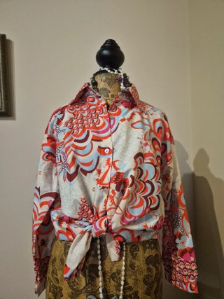 Conjunto blusa y bermuda estampado