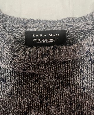 Jersey Zara Man gris jaspeado