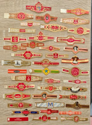 Lote de anillas o vitolas de cigarros