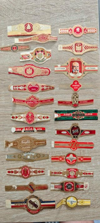 Lote de anillas o vitolas de cigarros