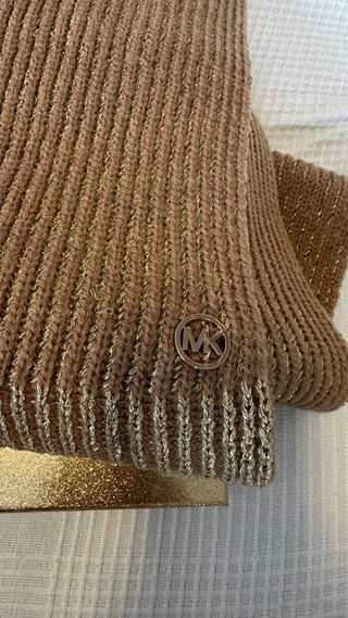 Gorro y bufanda Michael Kors Marrón y Dorado