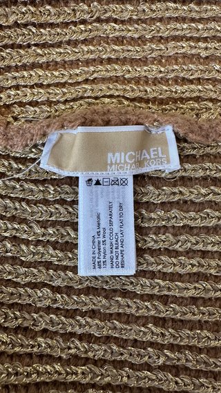 Gorro y bufanda Michael Kors Marrón y Dorado