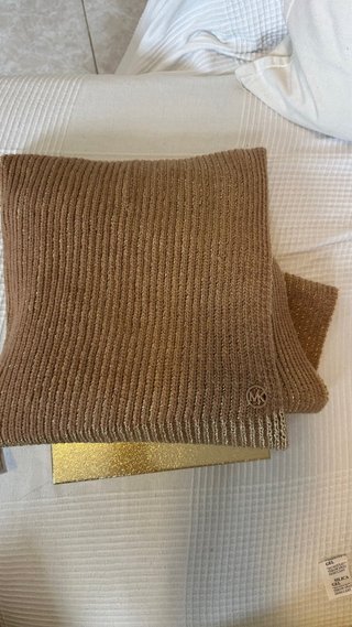 Gorro y bufanda Michael Kors Marrón y Dorado