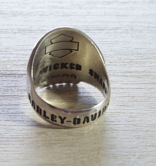 Anillo Harley Davidson de Plata 925, Calavera