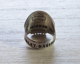 Anillo Harley Davidson de Plata 925, Calavera