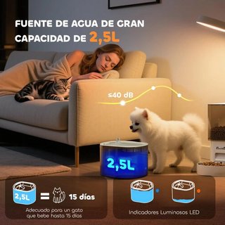 Dispensador Comida Mascotas 3L App 10 Comidas