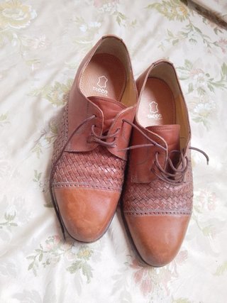Scarpe eleganti in pelle marrone anni '60 - 39,5