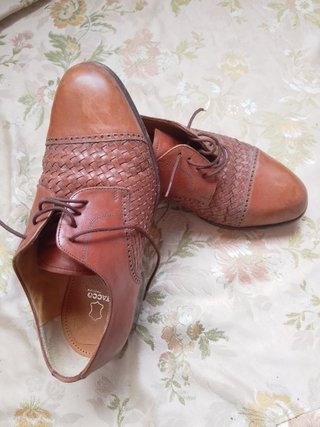 Scarpe eleganti in pelle marrone anni '60 - 39,5