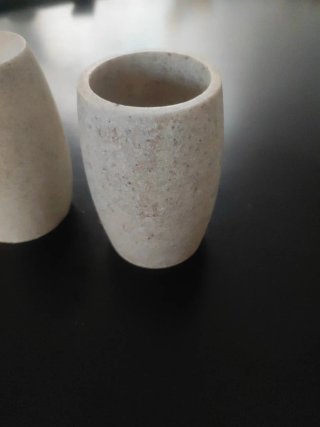 Dosificador Jabón y Vaso Baño Arena Beige