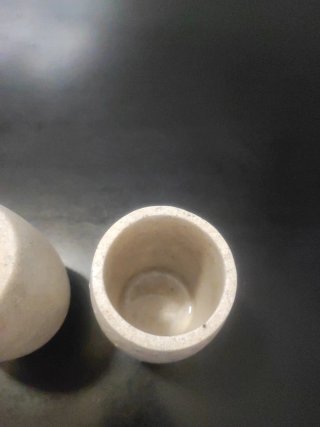 Dosificador Jabón y Vaso Baño Arena Beige