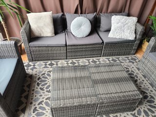 Conjunto Muebles Jardín Ratán Gris. Solo Recogida