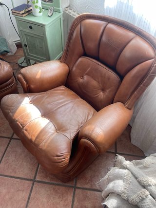 2 Sillones Valenti Piel color cuero
