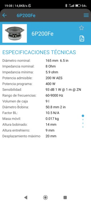 Beyma 6p200 zeck pm620 reconado, en perfecto estad