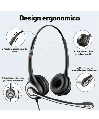 Cuffie Wantek con USB-C e Jack 3.5mm