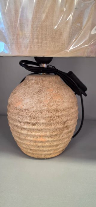 2 Lámparas de Mesa Beige/Marrón NUEVA