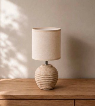 2 Lámparas de Mesa Beige/Marrón NUEVA