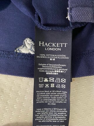 Polo Hackett azul con estampados