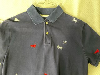 Polo Hackett azul con estampados