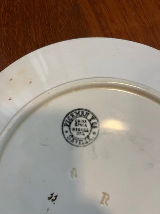 Plato antiguo Pickman Cartuja Sevilla 1899