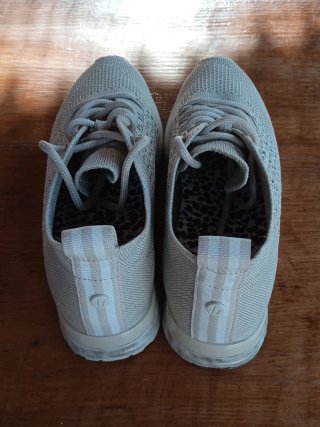 Zapatillas Mujer Beige y Dorado