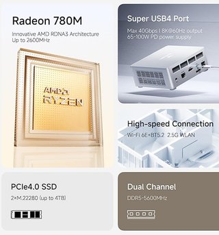 Mini PC Minisforum UM870 AMD Ryzen 7