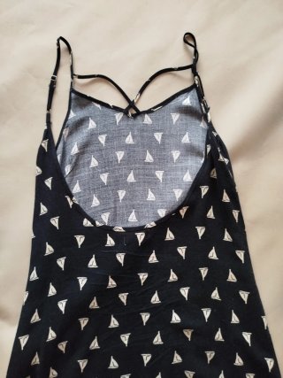Vestido talla S con estampado de veleros
