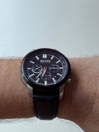 Reloj Hugo Boss Hombre Negro y Plateado