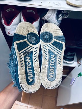 Scarpe Louis Vuitton Jeans Blu