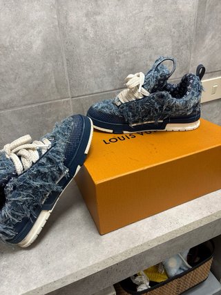Scarpe Louis Vuitton Jeans Blu