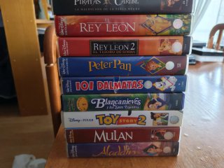 Lote 12 Películas VHS Disney y Animación