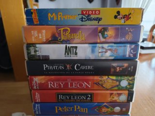 Lote 12 Películas VHS Disney y Animación