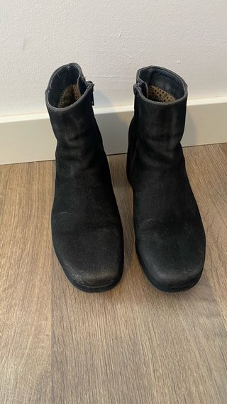 Botines negros tacón ancho