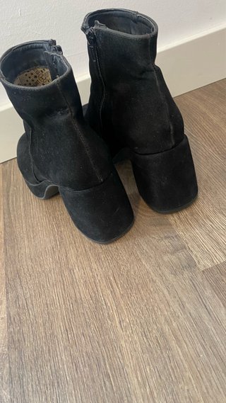 Botines negros tacón ancho