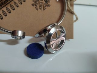 Pulsera de aro con aromaterapia (libélula)