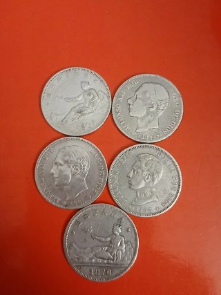 15 Monedas Españolas de Plata