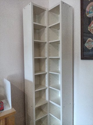 3 Muebles para CDs color blanco