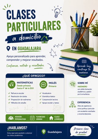 Clases particulares de inglés y matemáticas