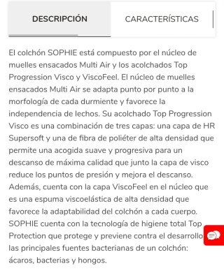 Colchón Epeda Sophie 150x190 (6meses uso)