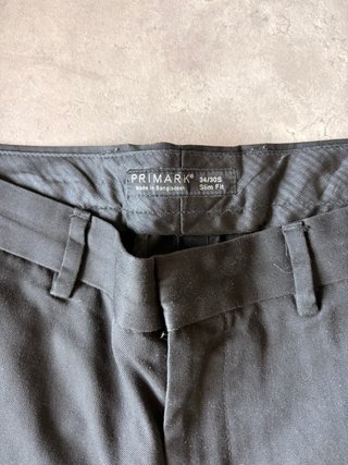 Pantalón chino hombre negro talla S