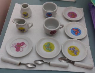 Juego de tazas de juguete