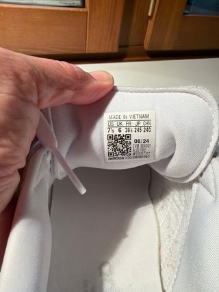 Zapatillas Adidas Blancas y Plateadas Talla 39.5