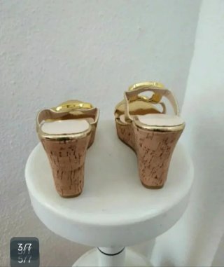 Sandalias Plataforma Doradas