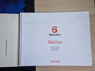 Libro texto Música 6 Primaria Anaya.