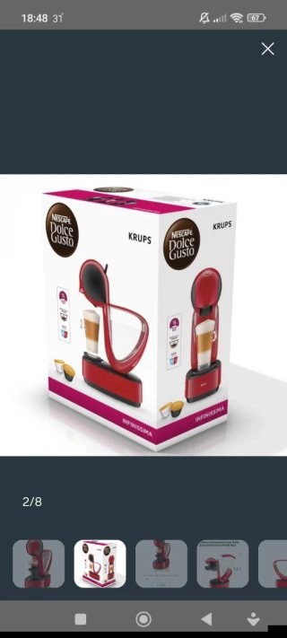 Cafetera Krups Dolce Gusto Roja