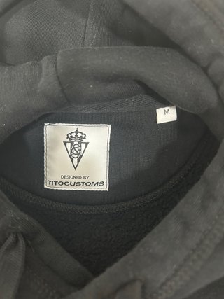 Sudadera RSG Sporting Gijón Negra Talla M