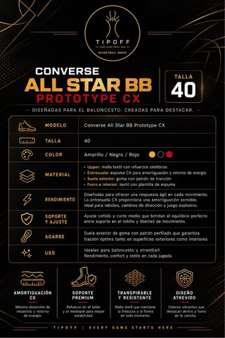 Converse All Star BB Prototype CX Talla 40